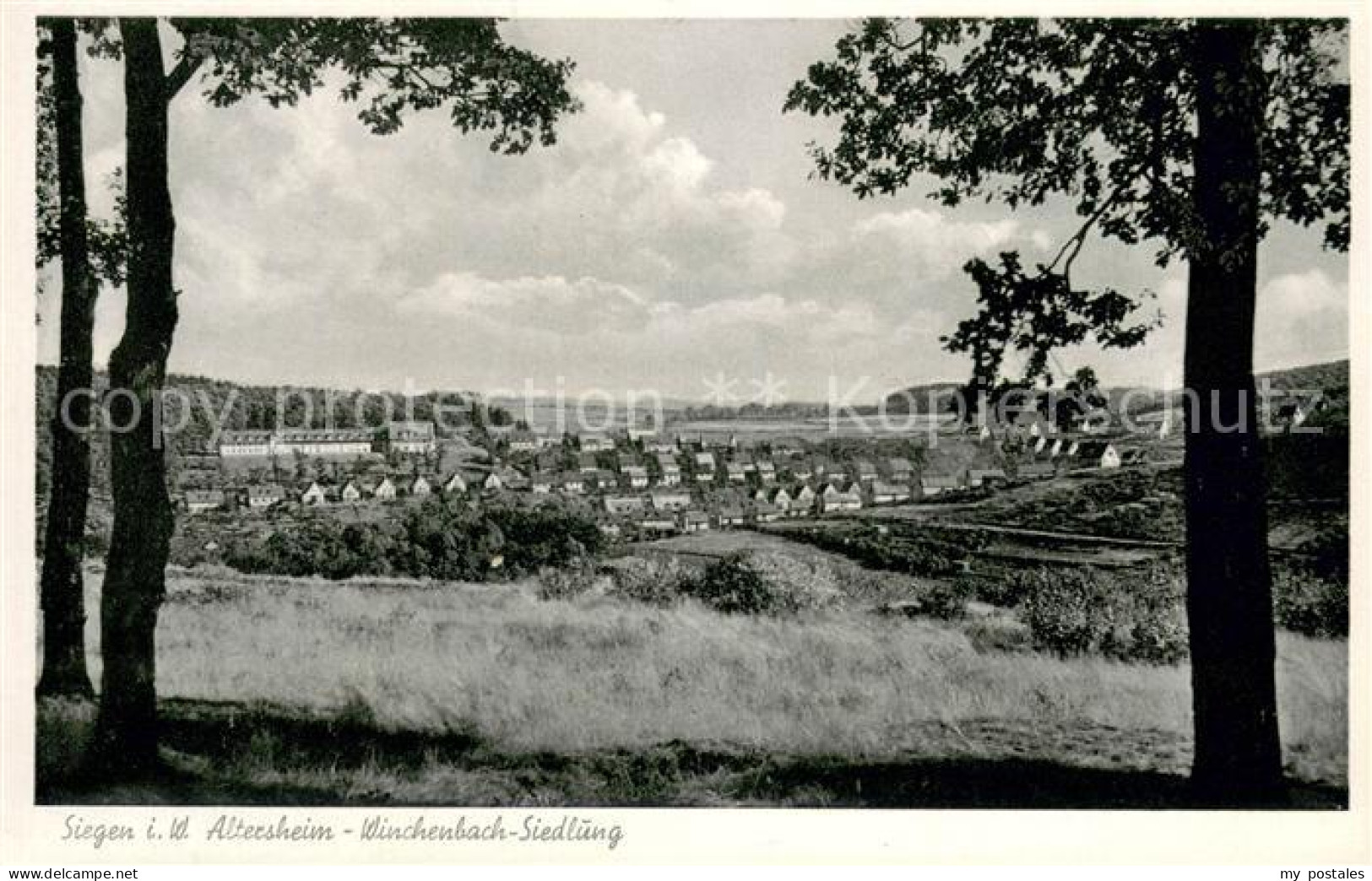 73669749 Siegen Westfalen Panorama Mit Blick Zum Altersheim Winchenbach-Siedlung - Siegen