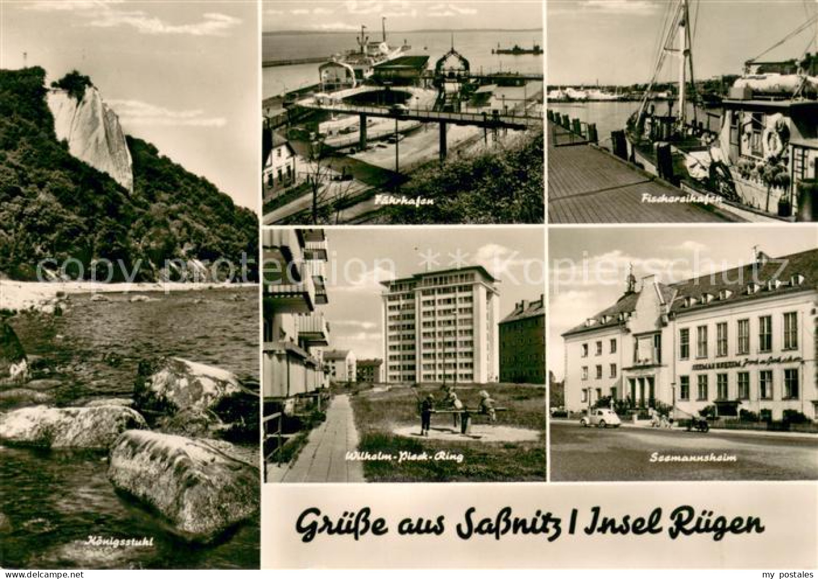 73669565 Sassnitz Ostseebad Ruegen Kreidefelsen Koenigsstuhl Faehrhafen Fischere - Sassnitz