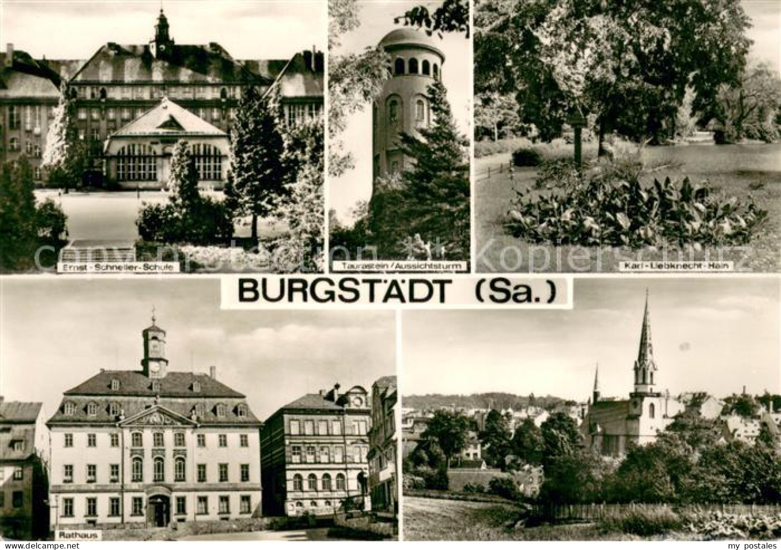 73669361 Burgstaedt Sachsen Ernst Schneller Schule Taurastein Aussichtsturm Karl - Te Identificeren