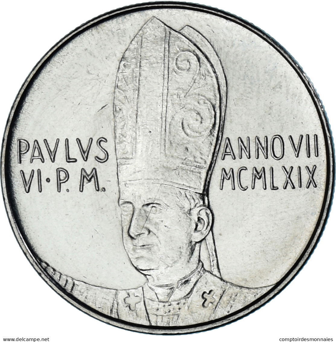 Monnaie, Cité Du Vatican, Paul VI, 50 Lire, 1969, Roma, SPL, Acier Inoxydable - Vatican