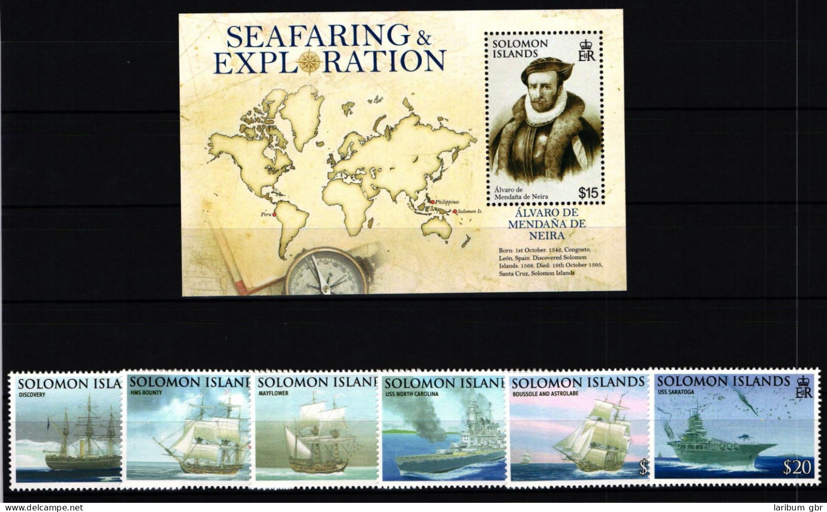 Salomon Inseln 1391-1396 Und Block 101 Postfrisch Schifffahrt #JH433 - Solomon Islands (1978-...)