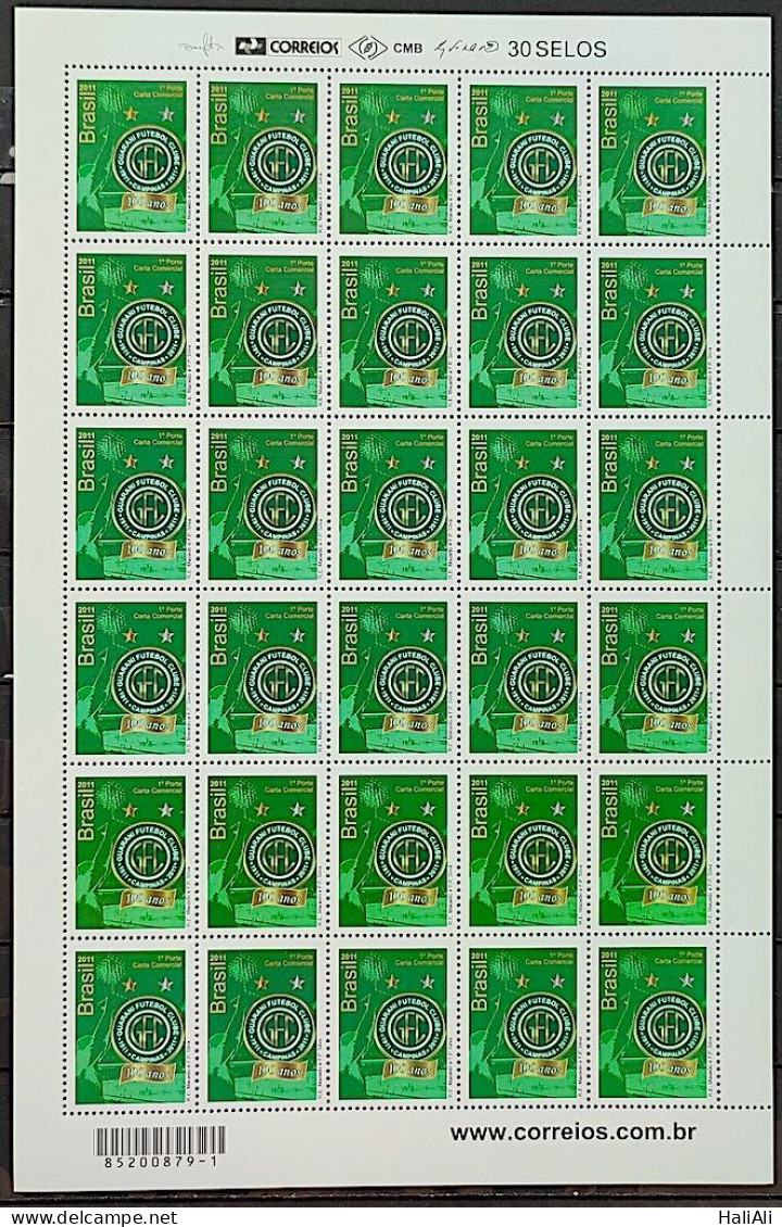 C 3082 Brazil Stamp Guarani Football 2011 - Unused Stamps