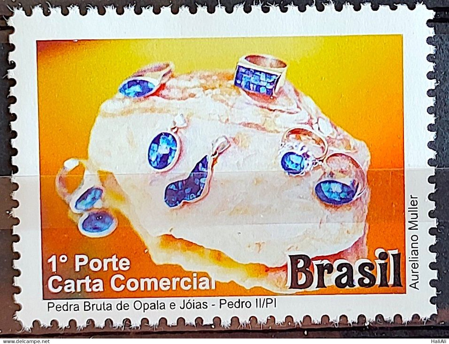 C 3120 Brazil Stamp Depersonalized Piaui Tourism 2011 Opala Stone - Personalized Stamps
