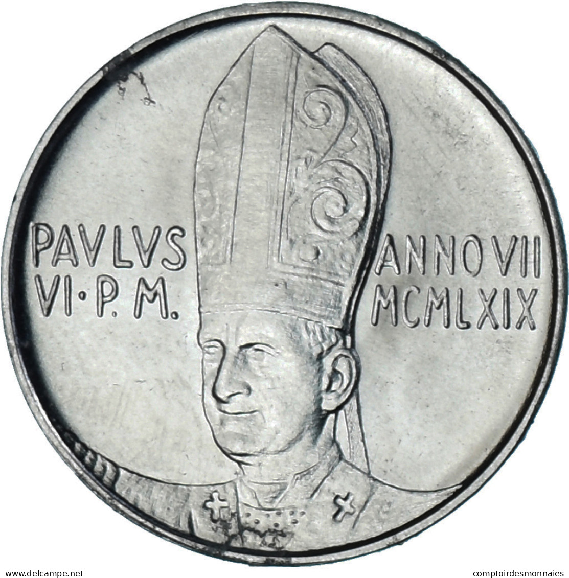 Monnaie, Cité Du Vatican, Paul VI, 5 Lire, 1969, Roma, SPL, Aluminium, KM:110 - Vatican