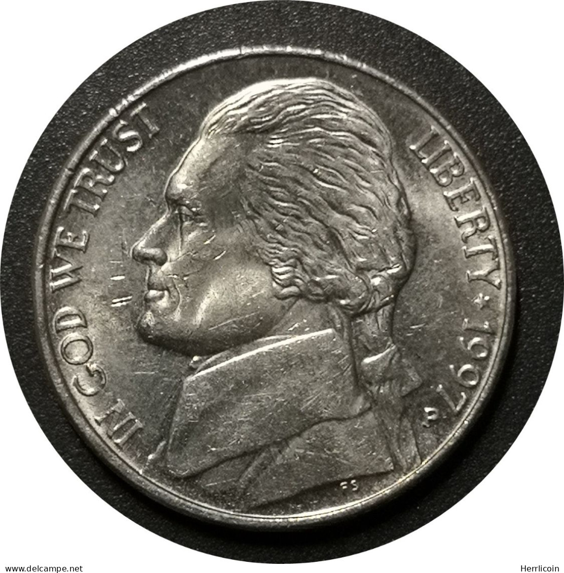 Monnaie Etats-Unis - 1997 P - 5 Cents "Jefferson Nickel" 1er Portrait - 1938-…: Jefferson