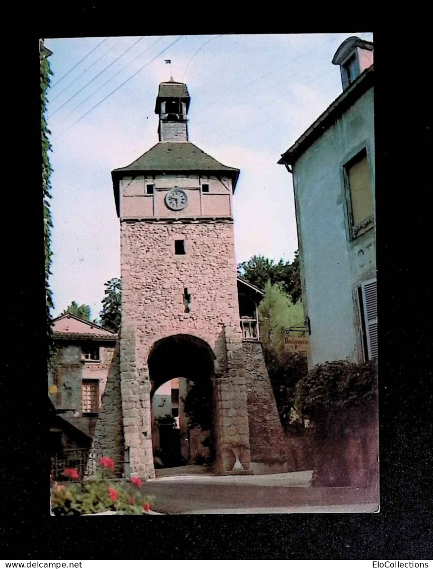 Cp, 63, Chateldon, Beffroi, Ancienne Porte De L'enceinte Du Château, Voyagée 1973 - Chateldon