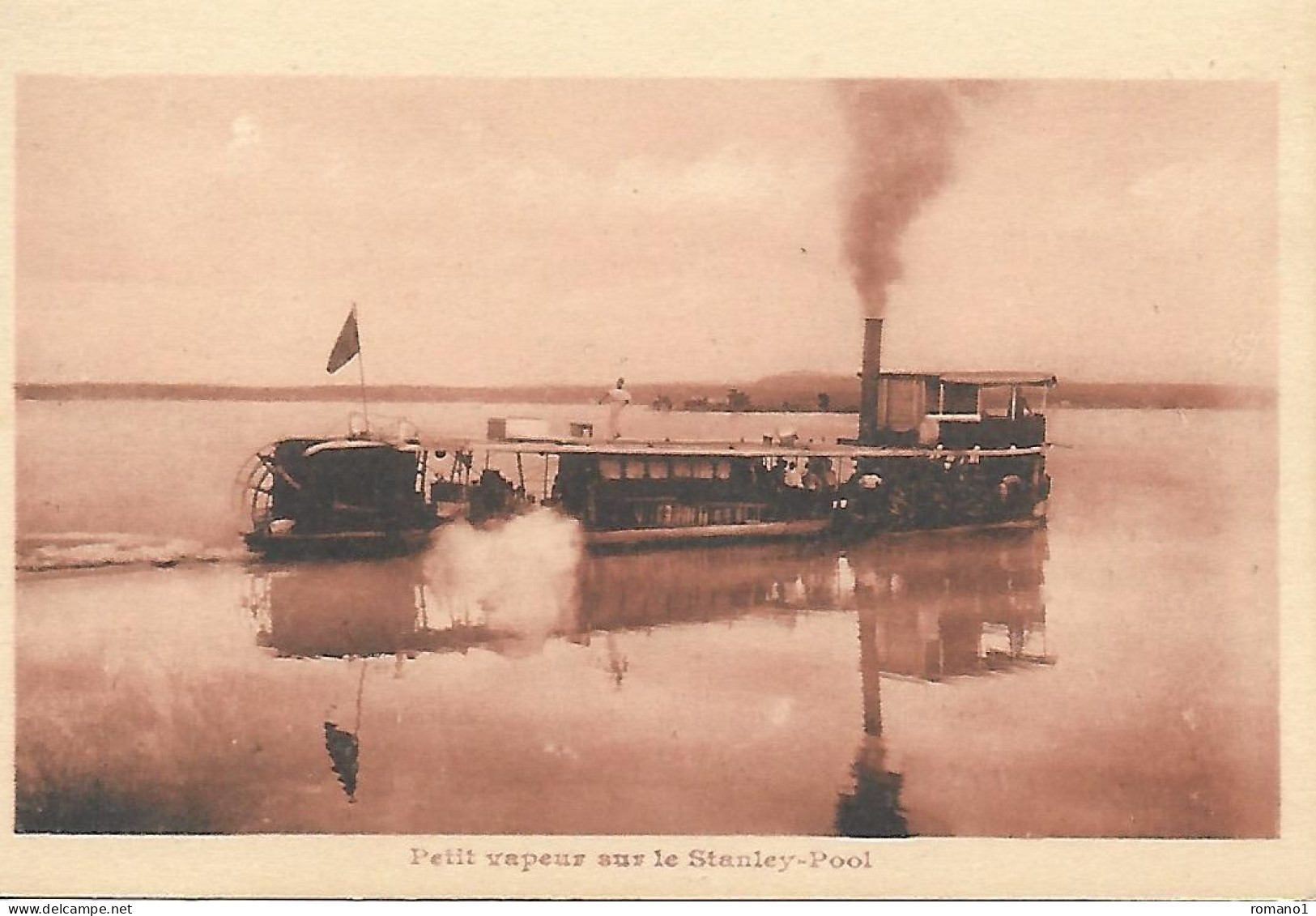 Congo )   Petit Vapeur Sur Le Stanley Pool - Congo Belge