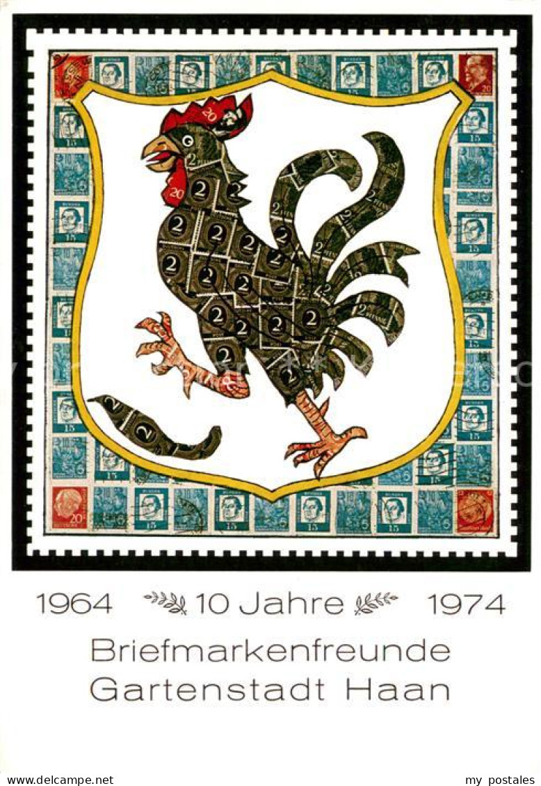 73660527 Haan Rheinland 10 Jahre Briefmarkenfreunde Briefmarke Wappen Haan Rhein - Haan