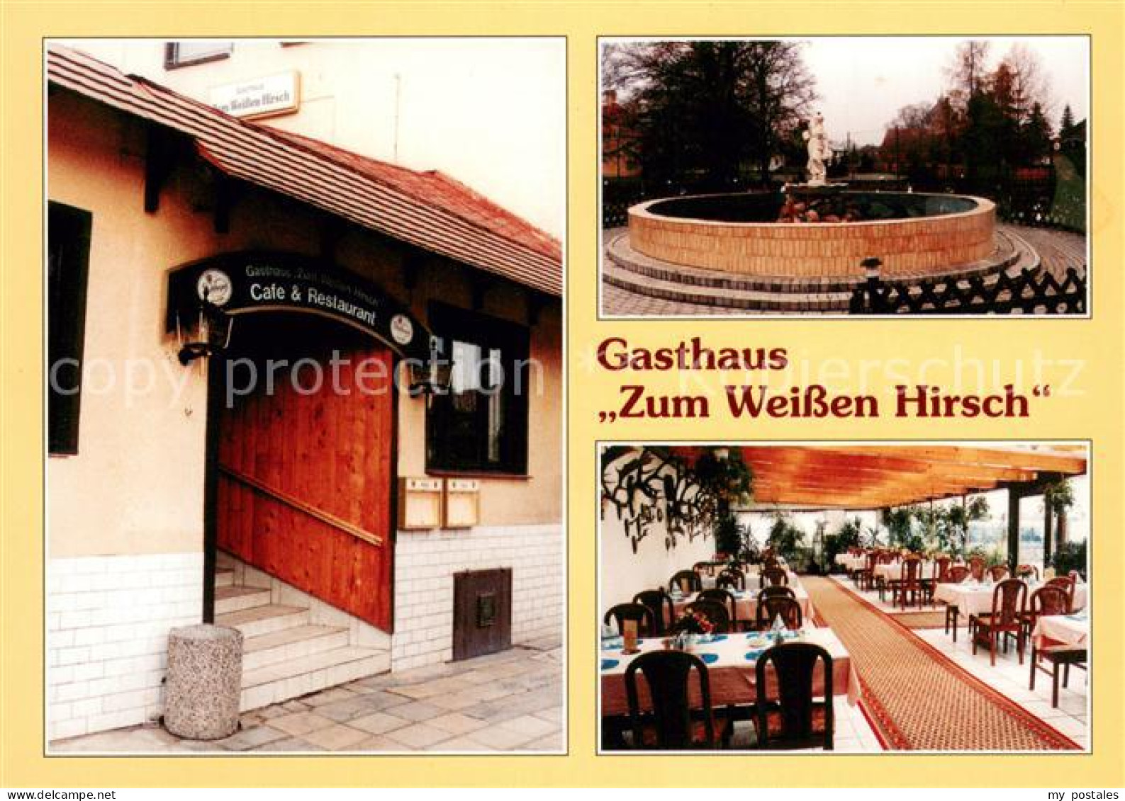 73659710 Gross Schoenebeck Gasthaus Zum Weissen Hirsch Restaurant Brunnen Gross  - Finowfurt