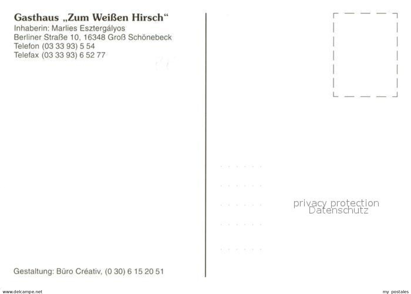 73659710 Gross Schoenebeck Gasthaus Zum Weissen Hirsch Restaurant Brunnen Gross  - Finowfurt