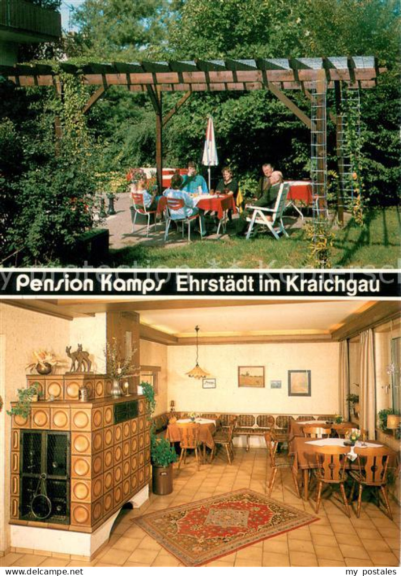 73658675 Ehrstaedt Pension Cafe Restaurant Kamps Im Kraichgau Gastraum Gartenter - Sinsheim