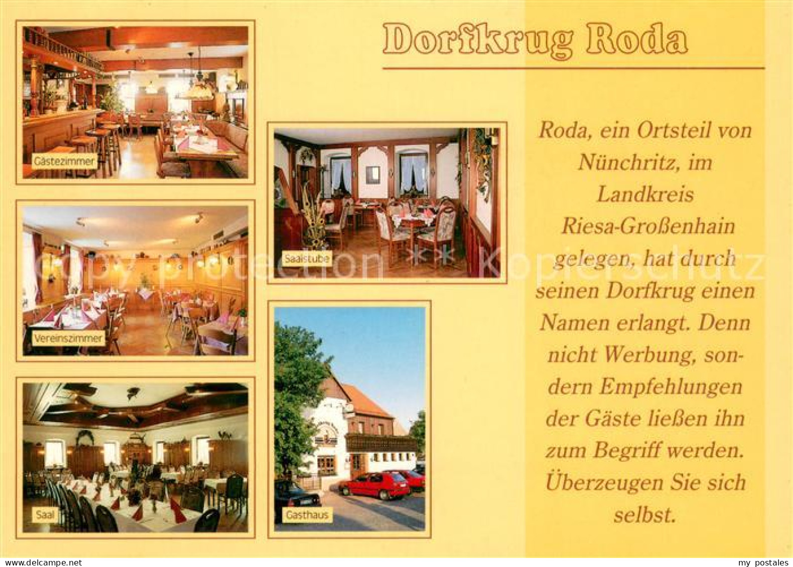 73657869 Roda Nuenchritz Gasthaus Dorfkrug Gaestezimmer Vereinszimmer Saal Roda  - Diesbar-Seusslitz