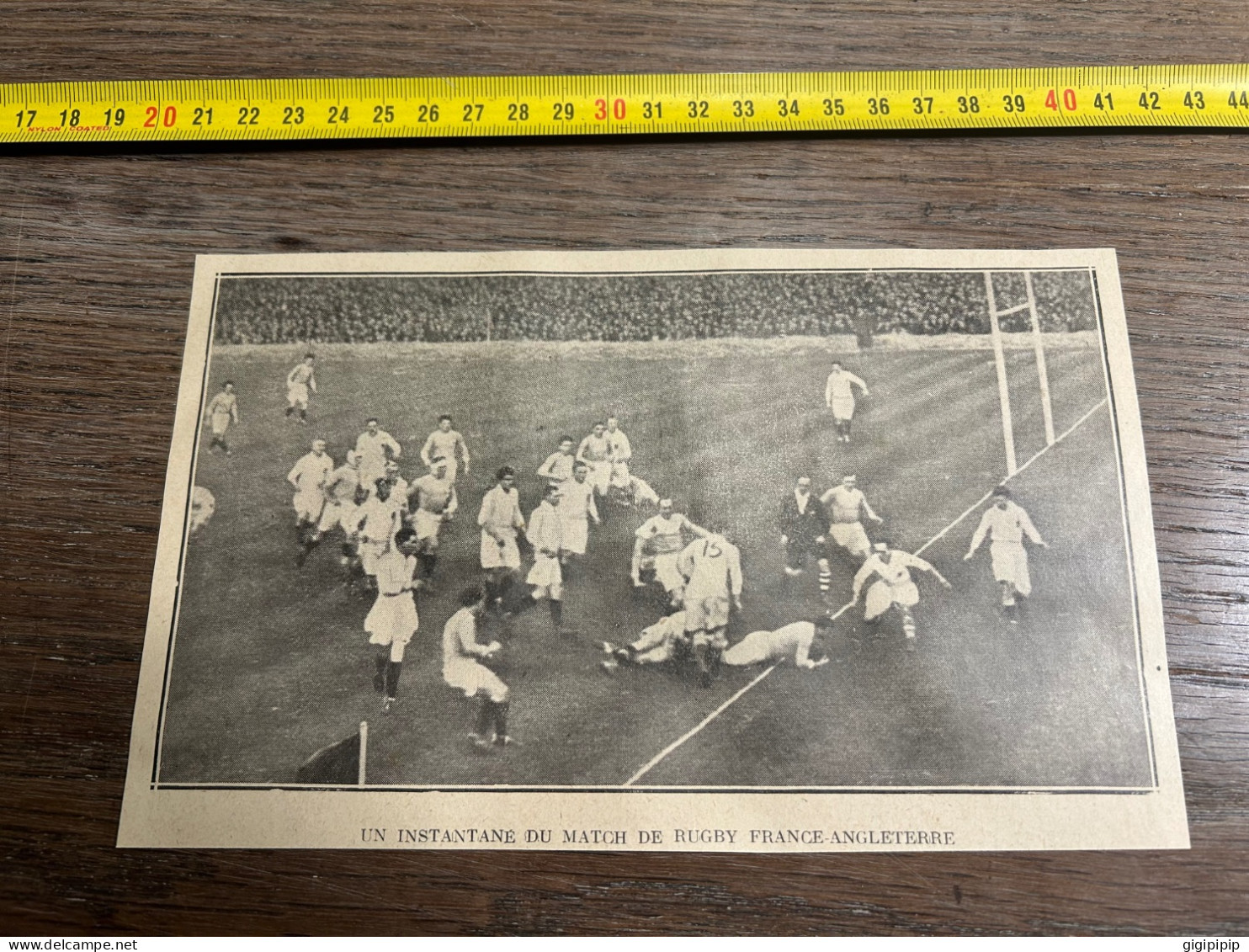 1930 GHI9 MATCH DE RUGBY FRANCE-ANGLETERRE Serin Bigot Piquemal Sobey Baillette  Houdet - Collections