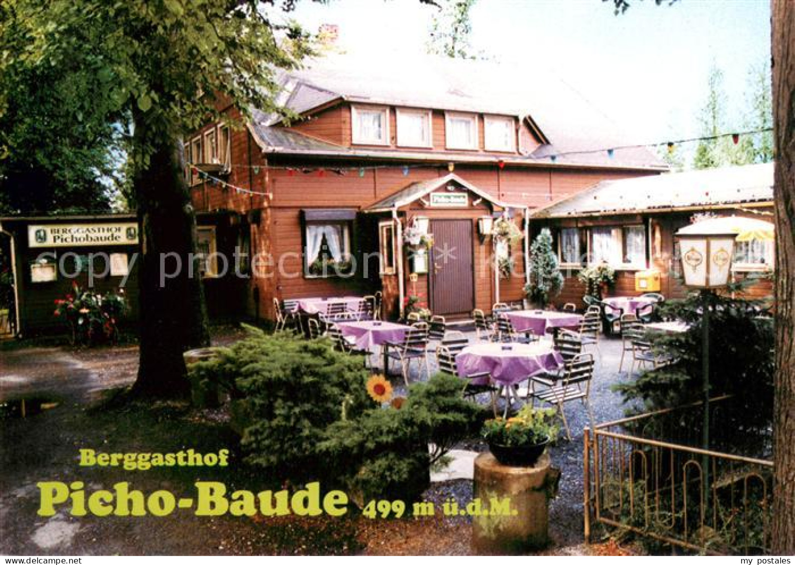 73657654 Wilthen Berggasthof Pichobaude Gartenterrasse Wilthen - Wilthen