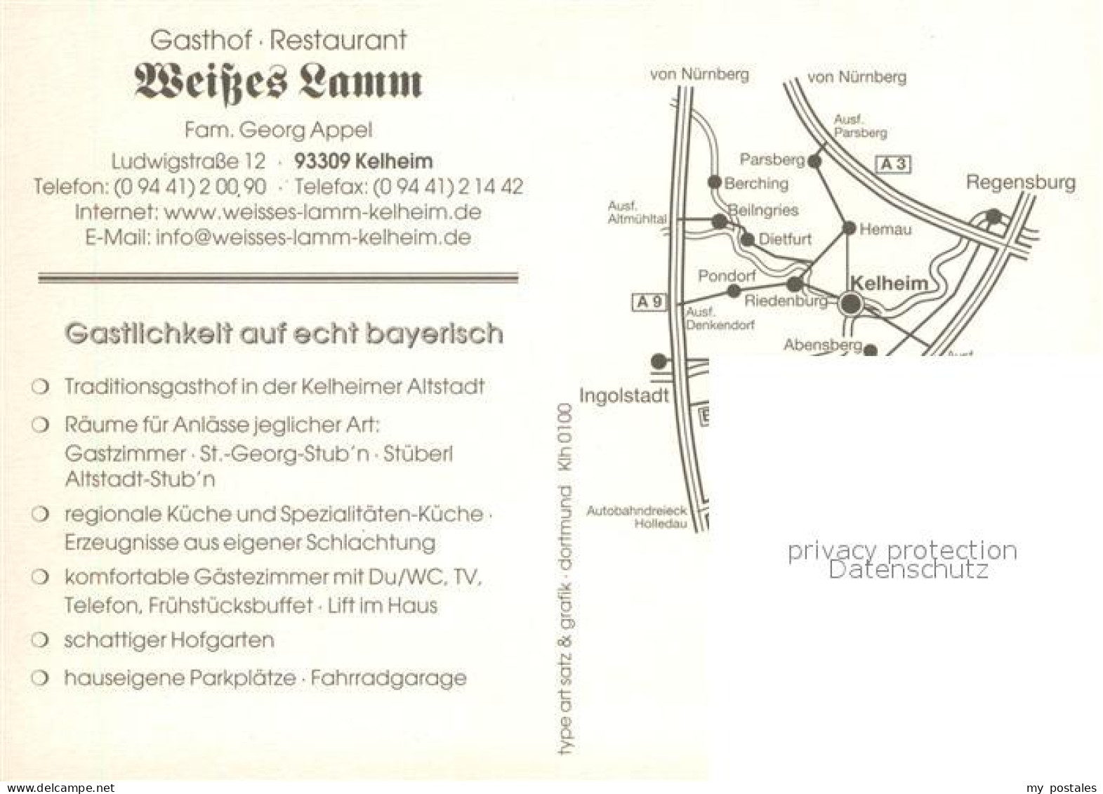 73656527 Kelheim Befreiungshalle Donaudurchbruch Gasthof Weisses Lamm St Georg S - Kelheim