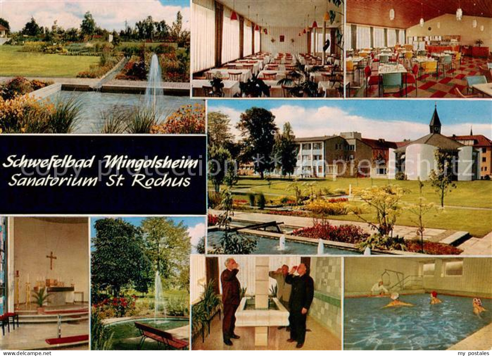 73651752 Bad Schoenborn Schwefelbad Mingolsheim Sanatorium St Rochus Gastraeume  - Bad Schoenborn