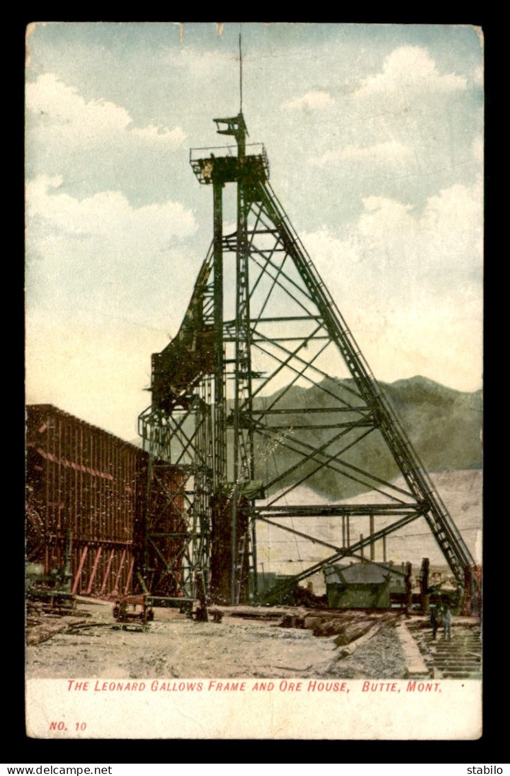 ETATS-UNIS - BUTTE - THE LEONARD GALLOWS FRAME AND ORE HOUSE - MINES - Butte