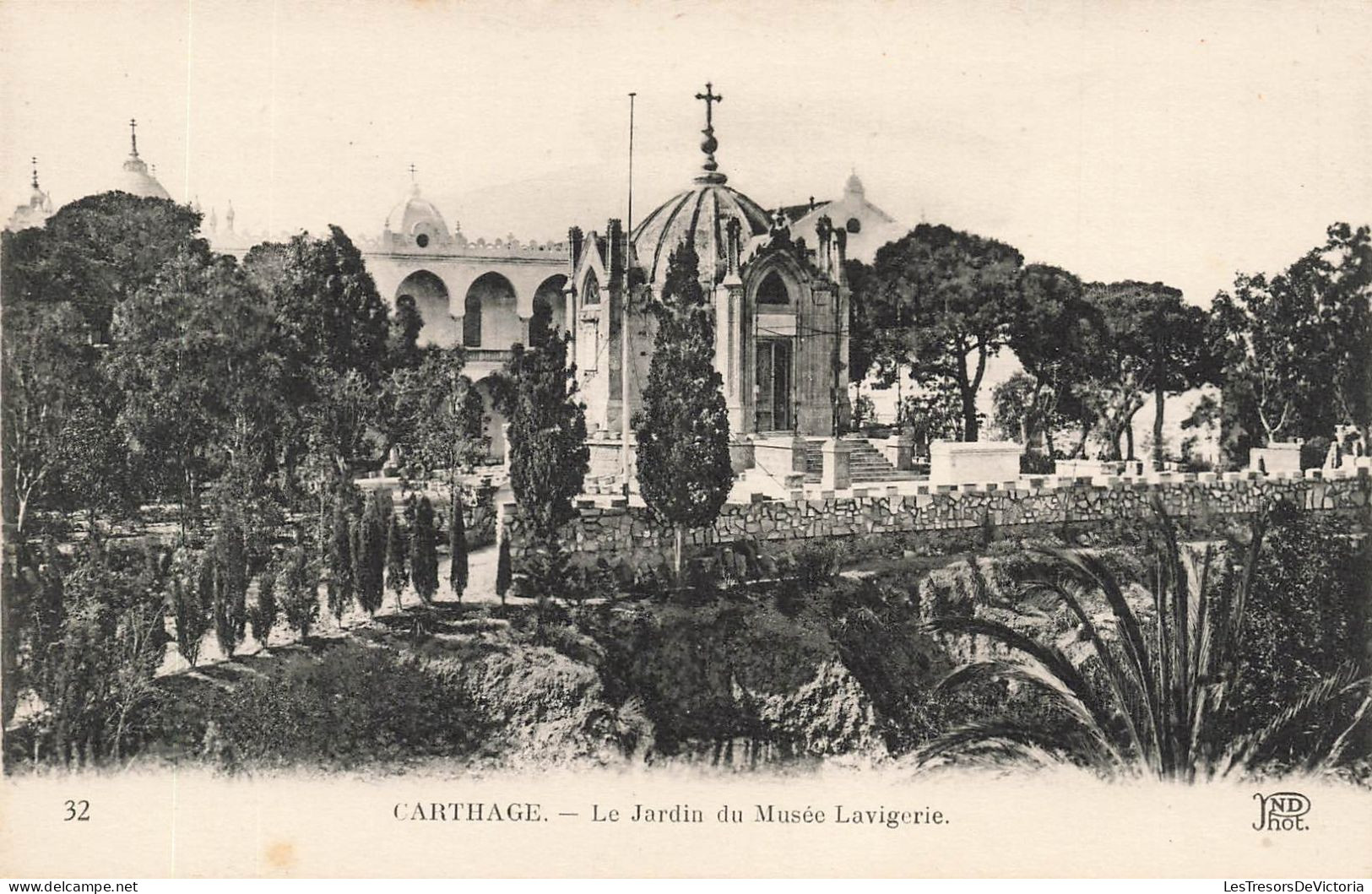 TUNISIE - Carthage - Vue Le Jardin Du Musée Lavigerie - Vue D'ensemble - Carte Postale Ancienne - Tunisia