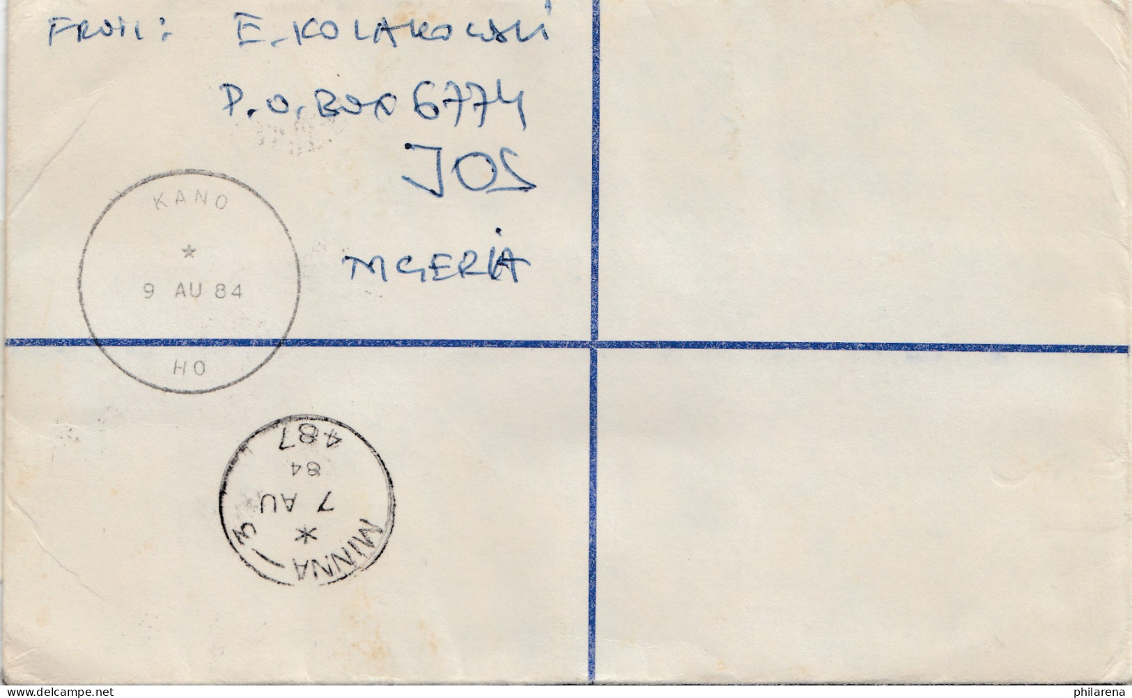 Nigeria: Registered Letter To BMW München 1984 - Nigeria (1961-...)