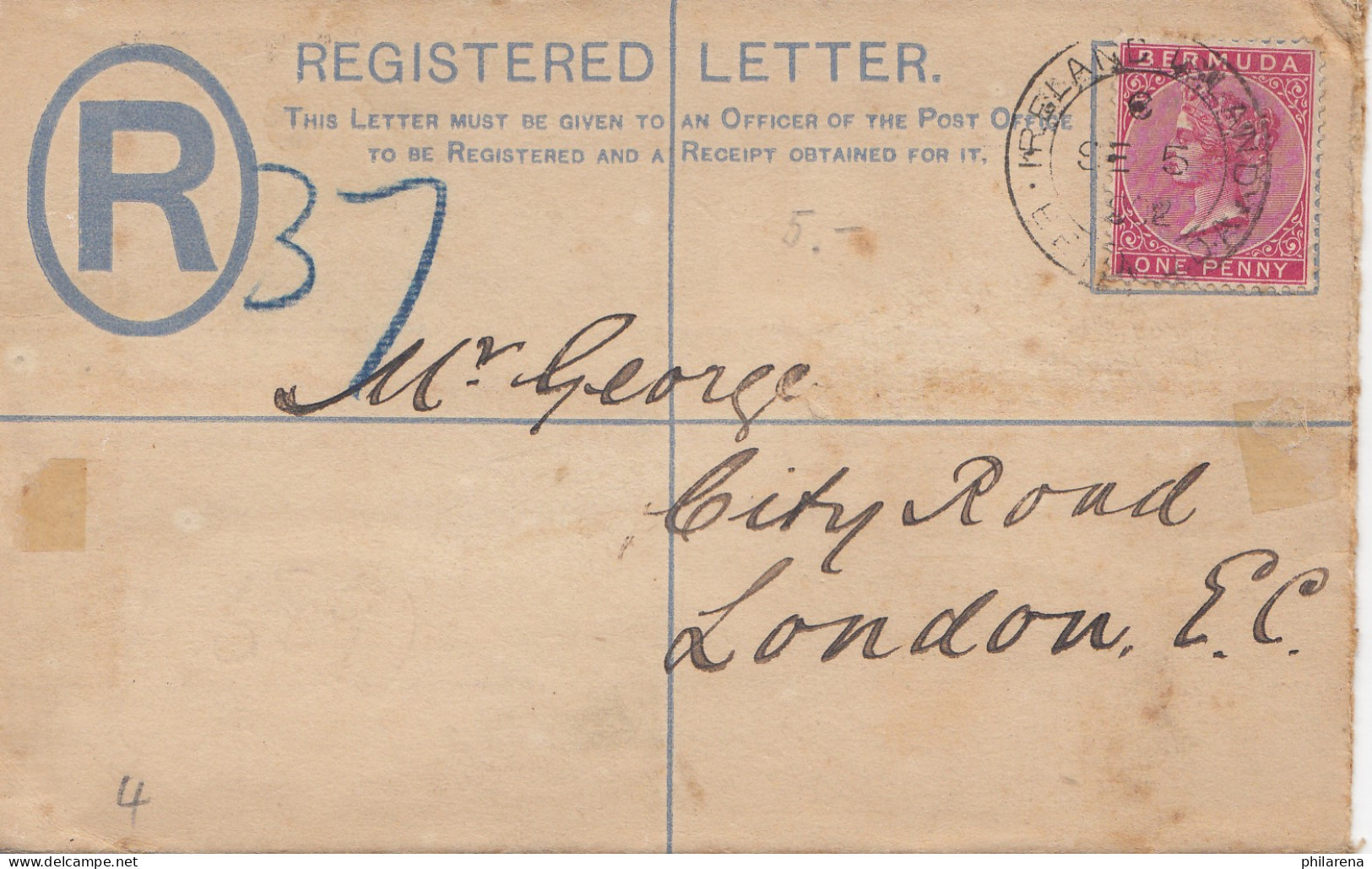 Bermuda: Registered Letter 1902 To London - Bermuda