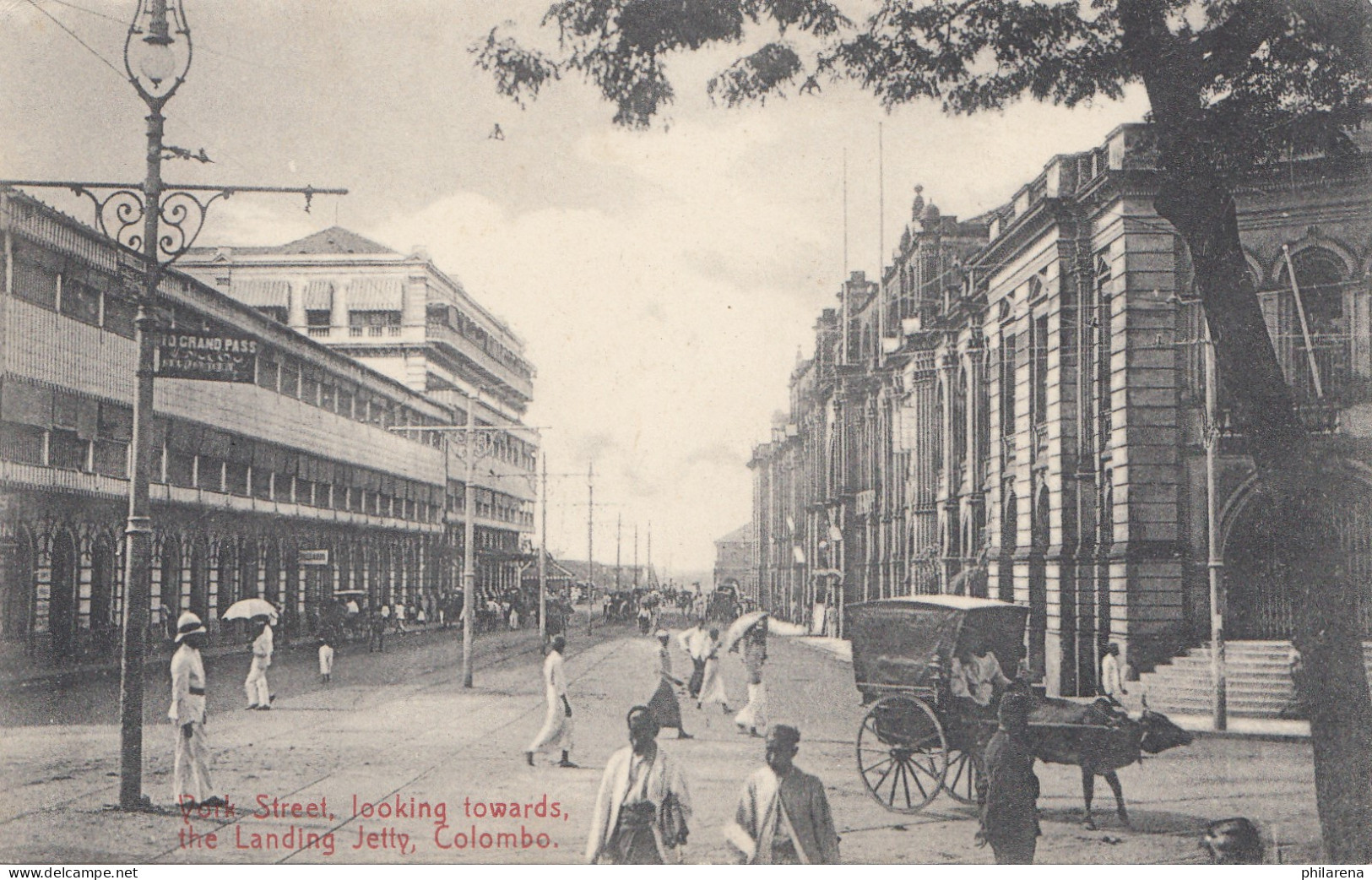 Ceylon: 1908: Picture Post Card Colombo Pork Street To Bückleburg/Germany - Sri Lanka (Ceylon) (1948-...)