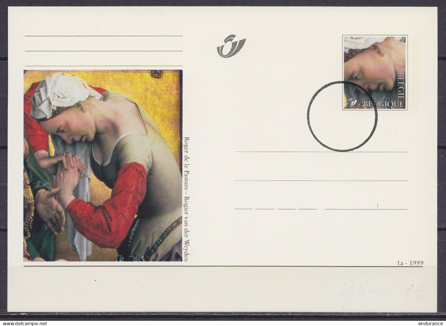 Carte Postale - BK68 600e An. Naissance Roger De Le Pasture / La Descente De Croix Oblit. SPECIMEN - Postkarten 1951-..