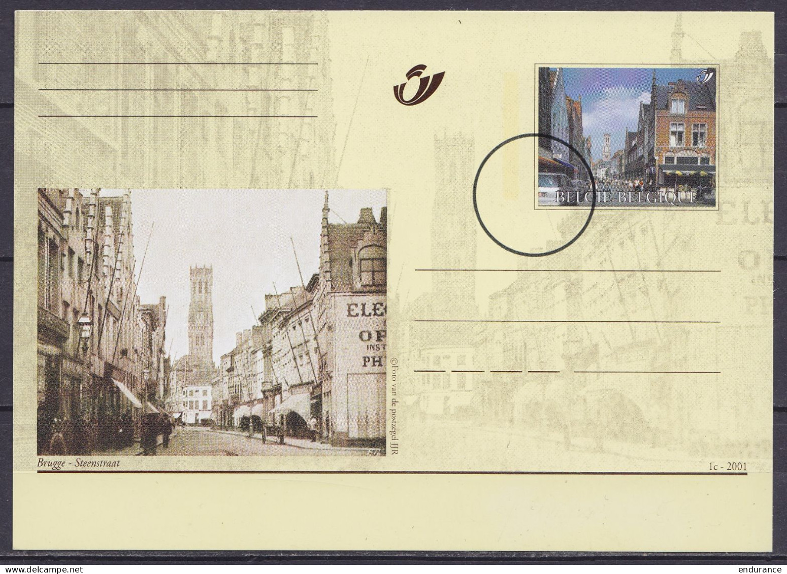 Carte Postale - BK88 Brugge Steenstraat 2001 Oblit. SPECIMEN - Cartes Postales 1951-..