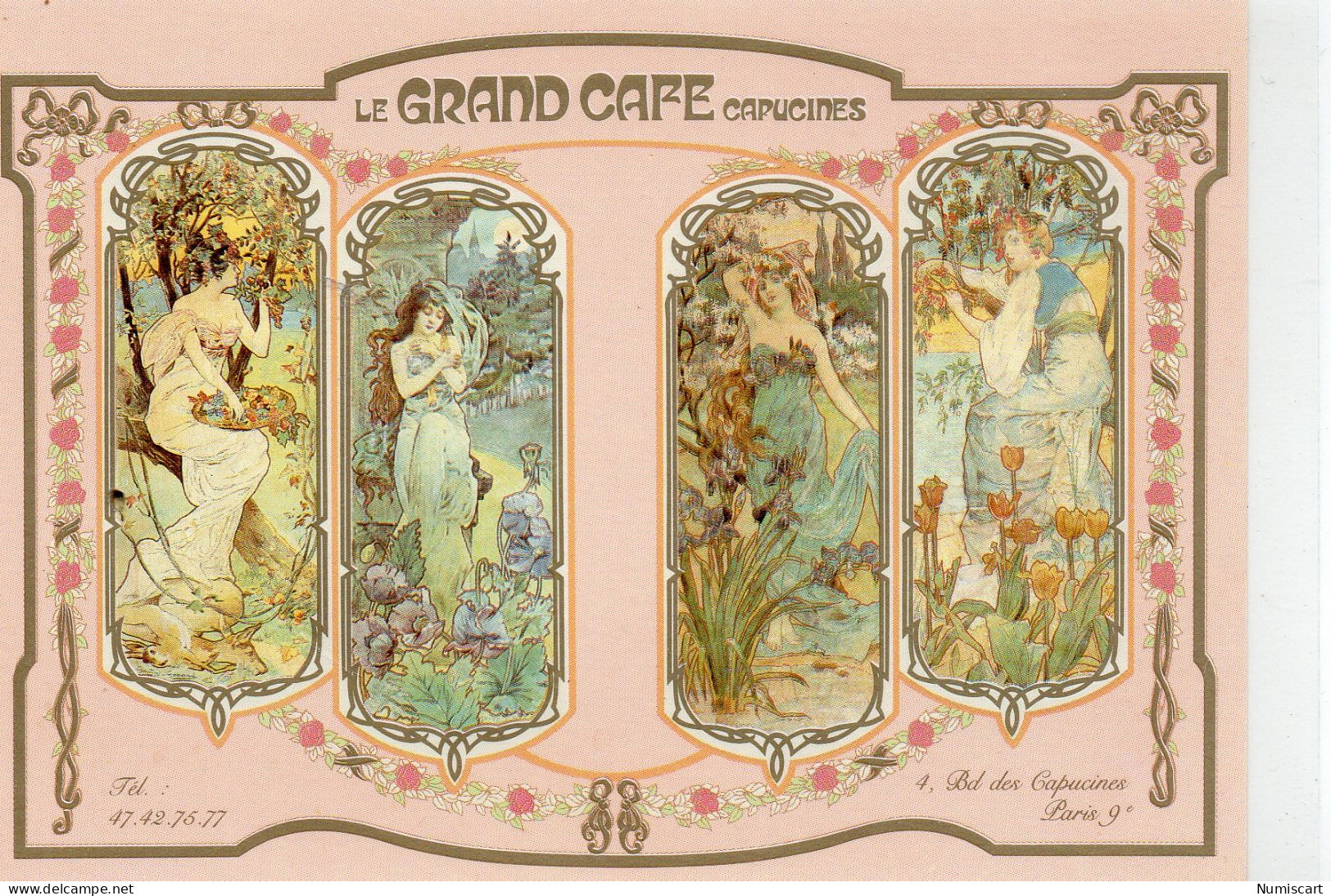 Illustrateur Mucha Le Grand Café Capucines CPModerne - Mucha, Alphonse