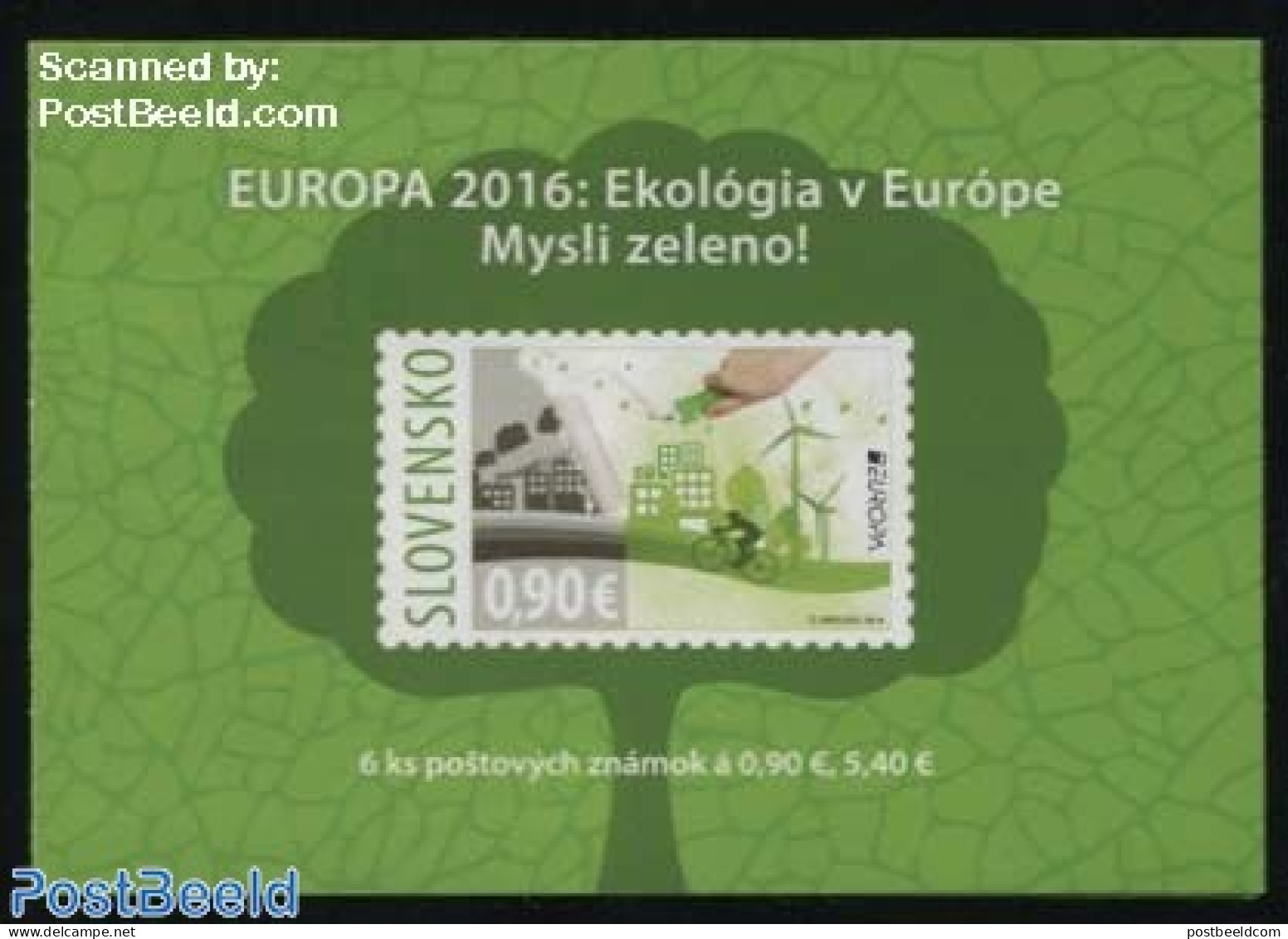 Slovakia 2016 Europa, Think Green S-a Booklet, Mint NH, History - Nature - Science - Sport - Various - Europa (cept) -.. - Ungebraucht