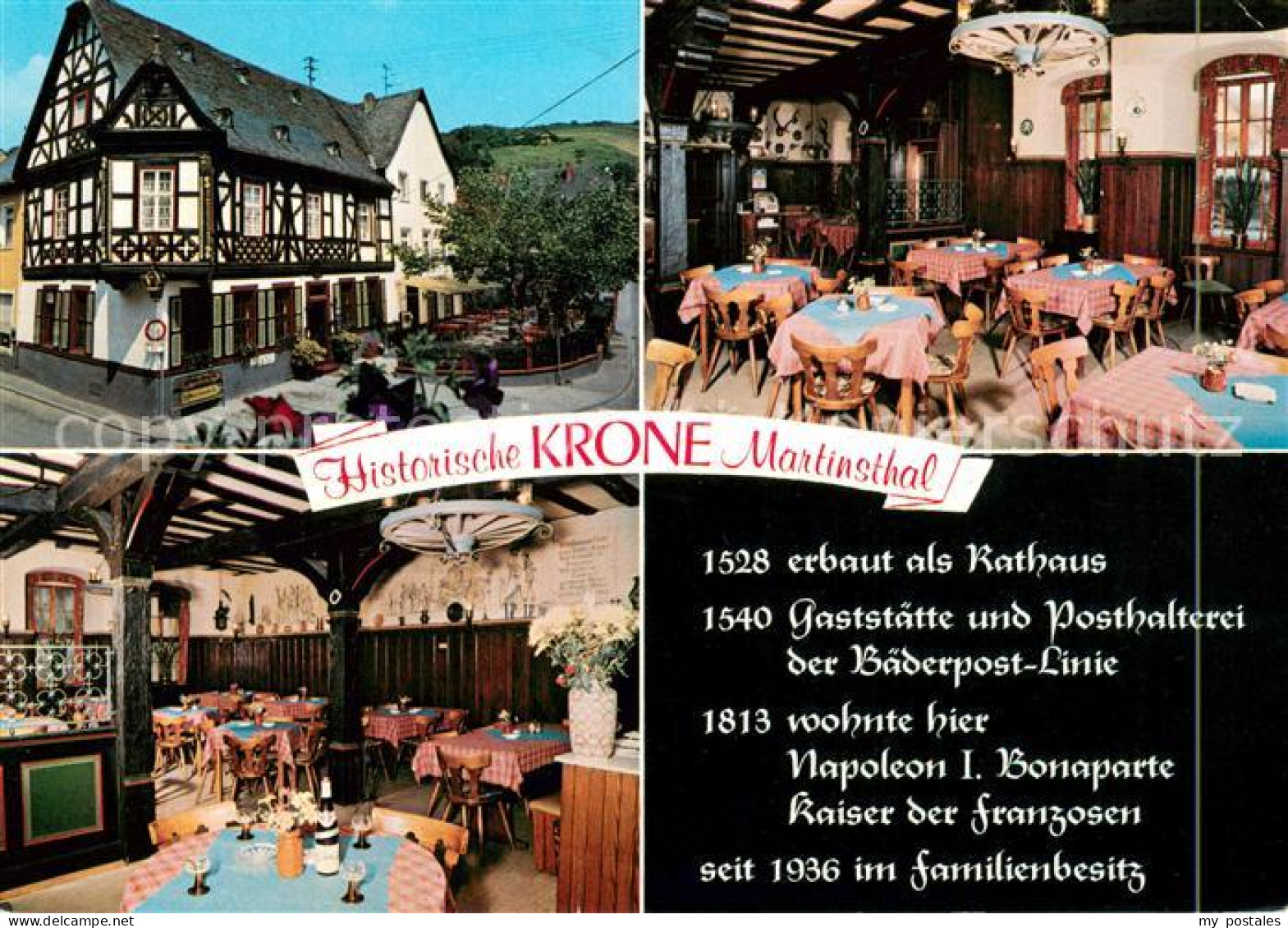 73649240 Martinsthal Historisches Weinhaus Zur Krone Gastraum Fachwerkhaus Marti - Eltville