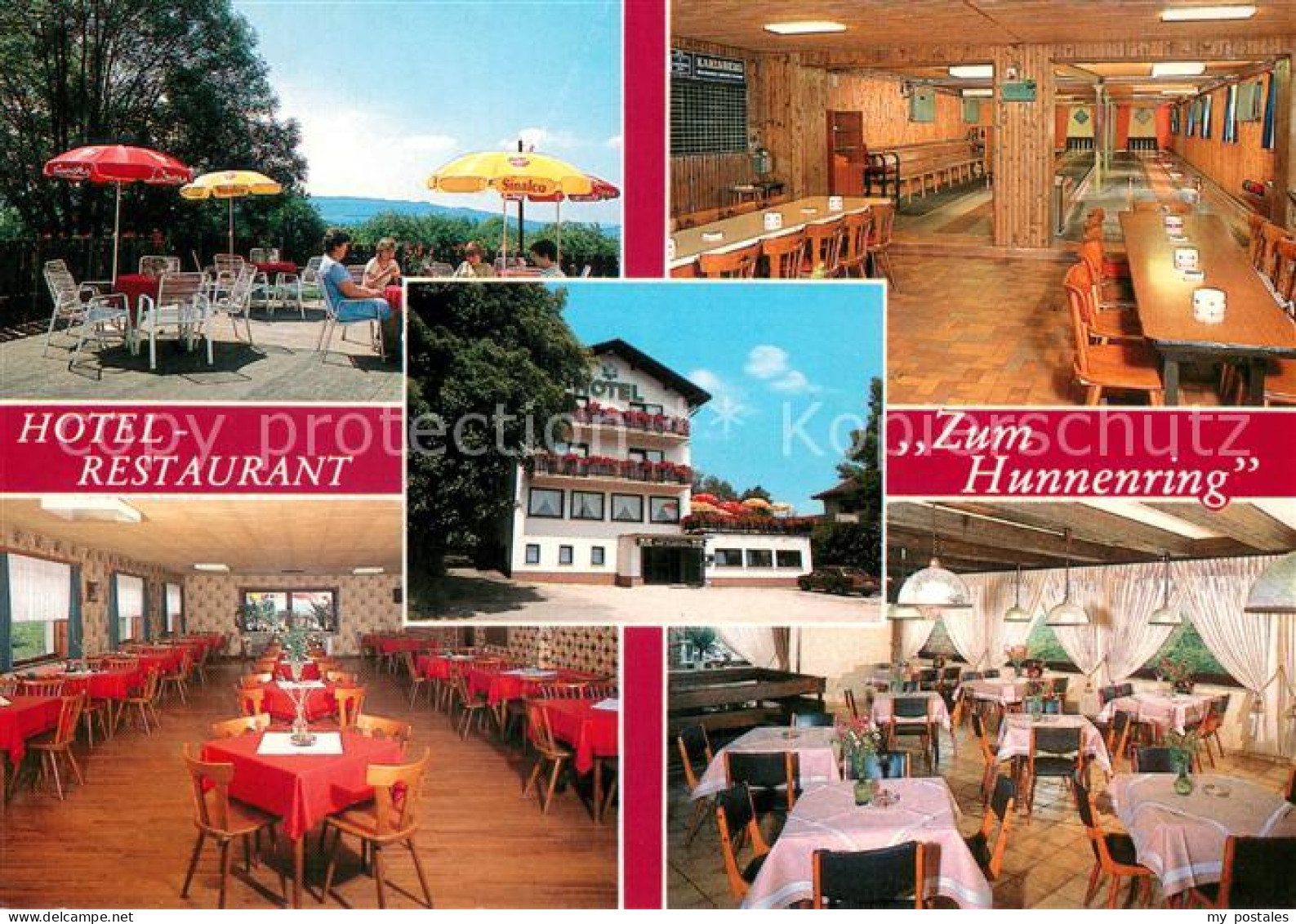 73648877 Otzenhausen Saar Cafe Hotel Restaurant Zum Hunnenring Terrasse Kegelbah - Nonnweiler