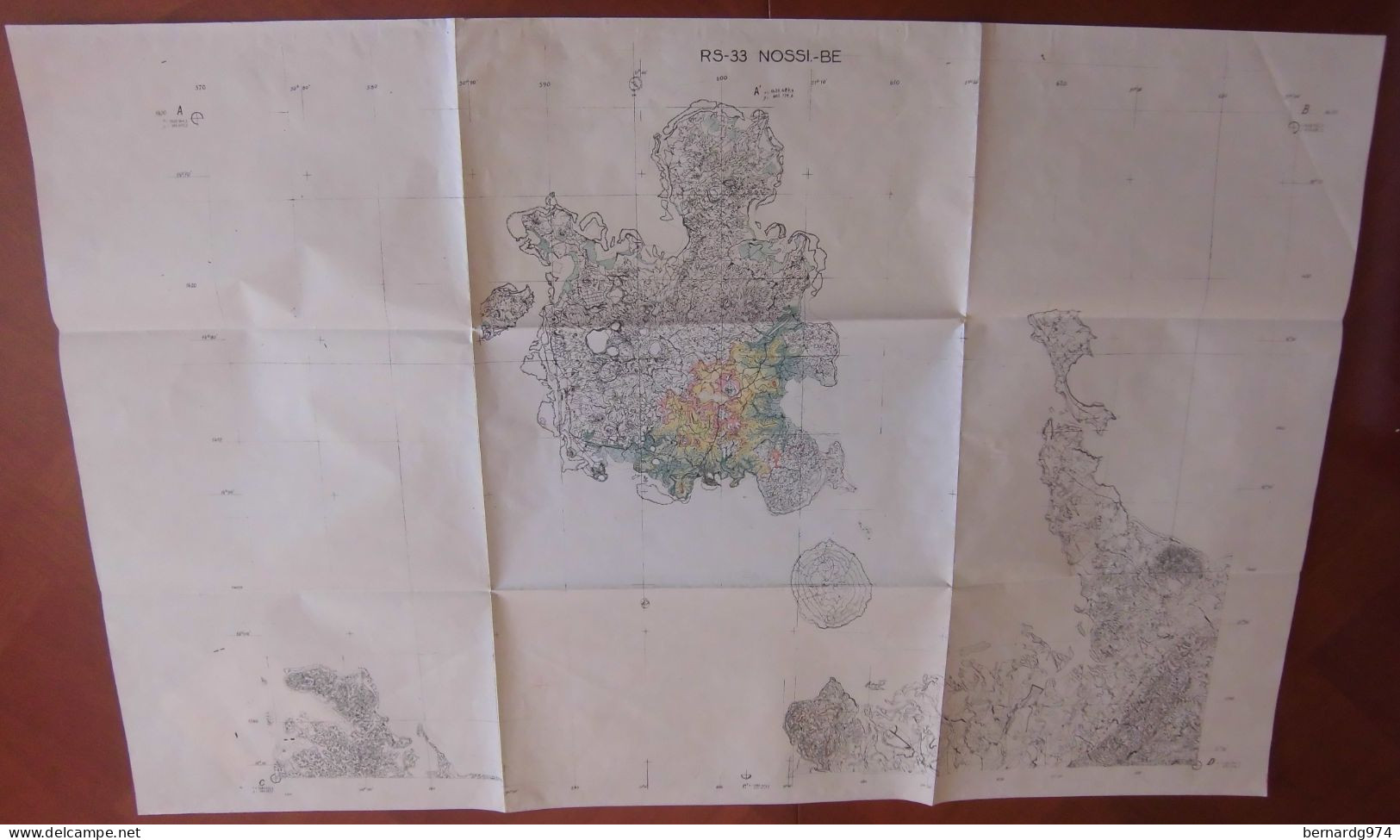 Nossi-Bé Madagascar : Grande Carte Du Service Géographique De Madagascar (1920) - Cartes Géographiques