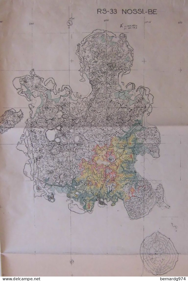 Nossi-Bé Madagascar : Grande Carte Du Service Géographique De Madagascar (1920) - Cartes Géographiques