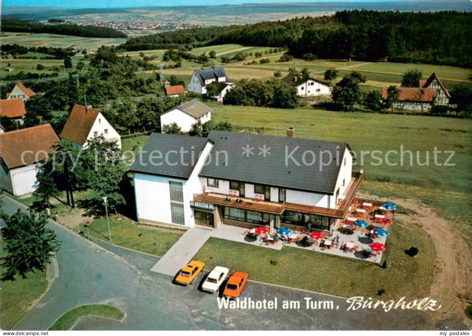 73648783 Burgholz Kirchhain Waldhotel Am Turm Fliegeraufnahme Burgholz Kirchhain - Kirchhain