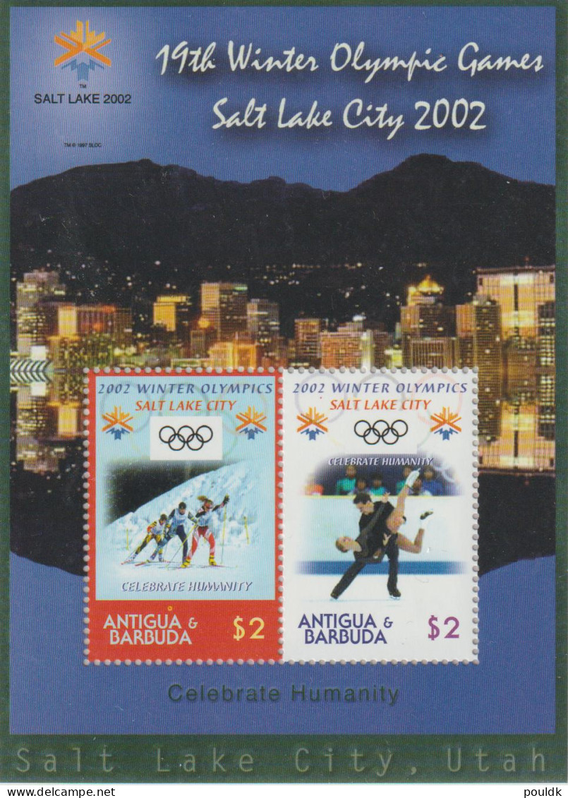 Six Souvenir Sheets Commerating The Winter Olympic Games 2002 In Salt Lake City MNH/**. Postal Weight Approx - Invierno 2002: Salt Lake City