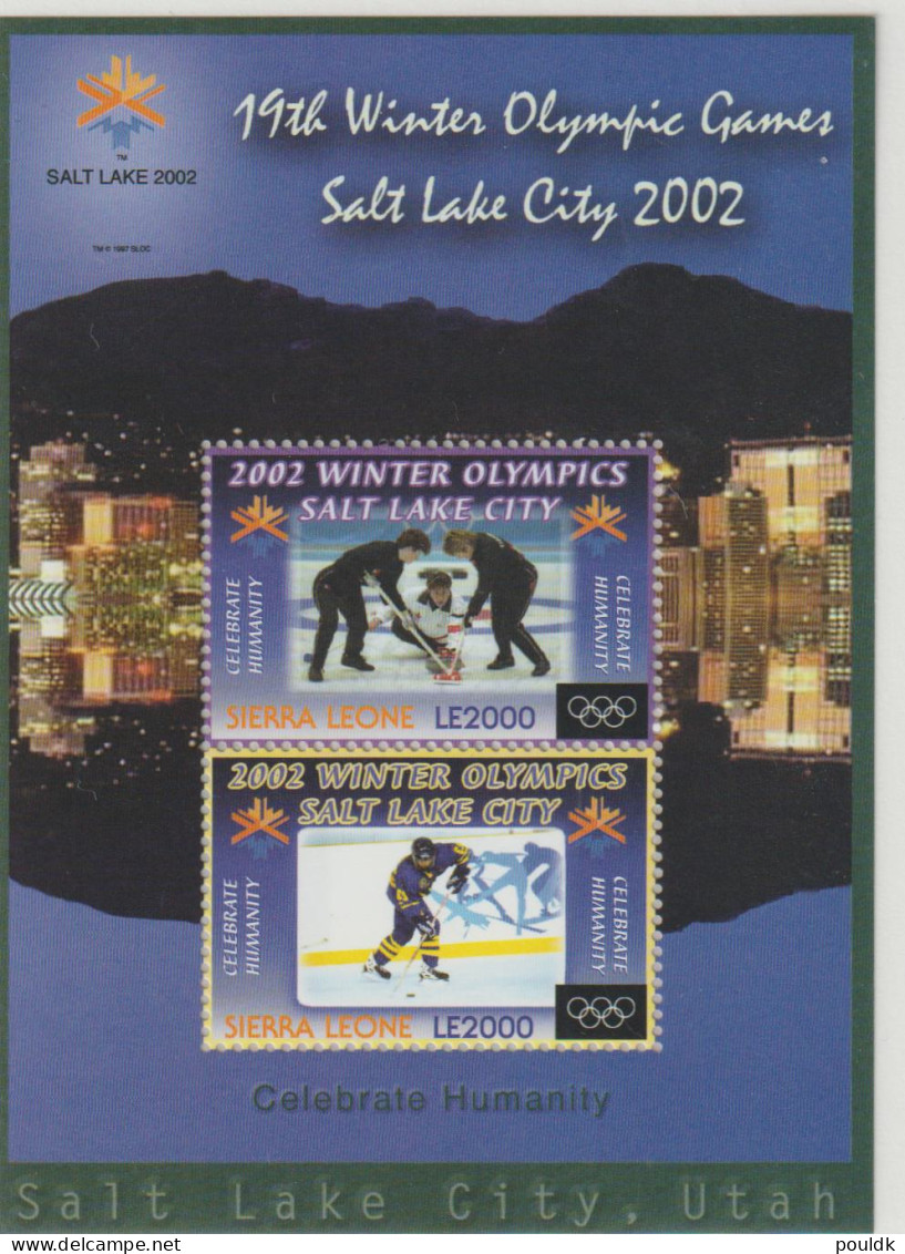 Six Souvenir Sheets Commerating The Winter Olympic Games 2002 In Salt Lake City MNH/**. Postal Weight Approx - Invierno 2002: Salt Lake City