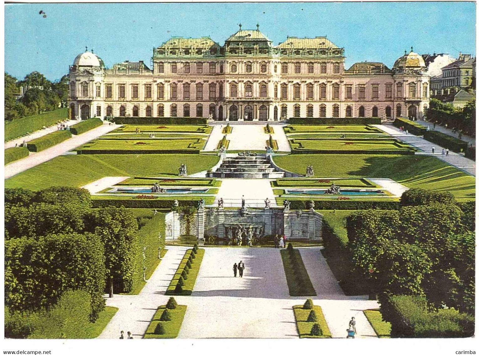 CARTOLINA VIENNA BELVEDERE CASTELLO PER ITALIA ANNULLO TARGHETTA - Belvedere