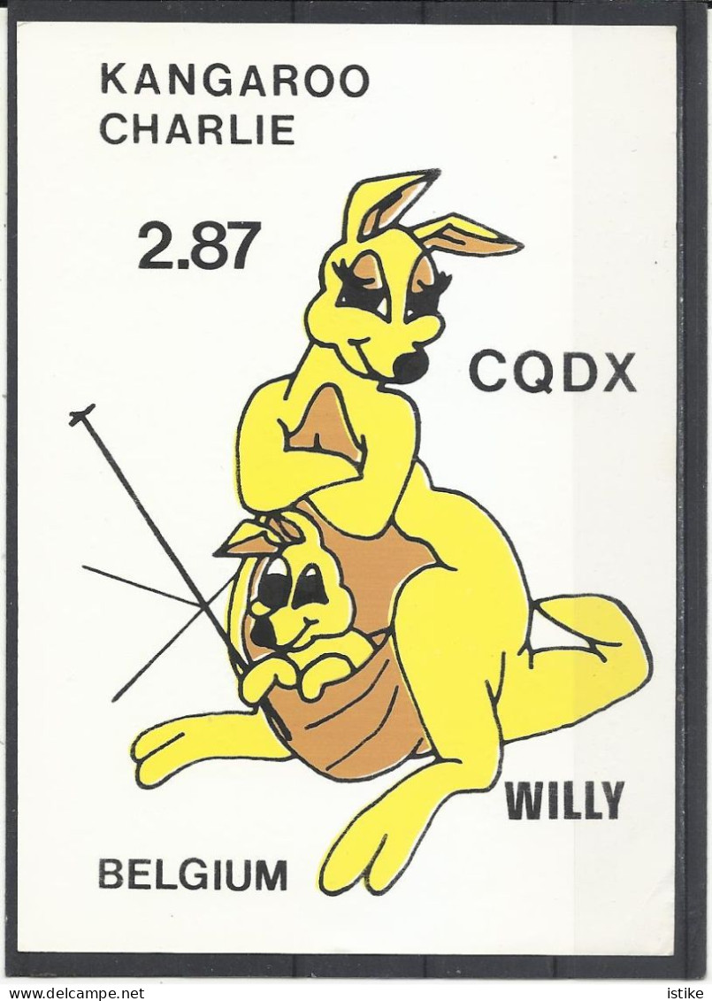 QSL, Belgium, Kangaroo  Charlie,  1985. - Amateurfunk