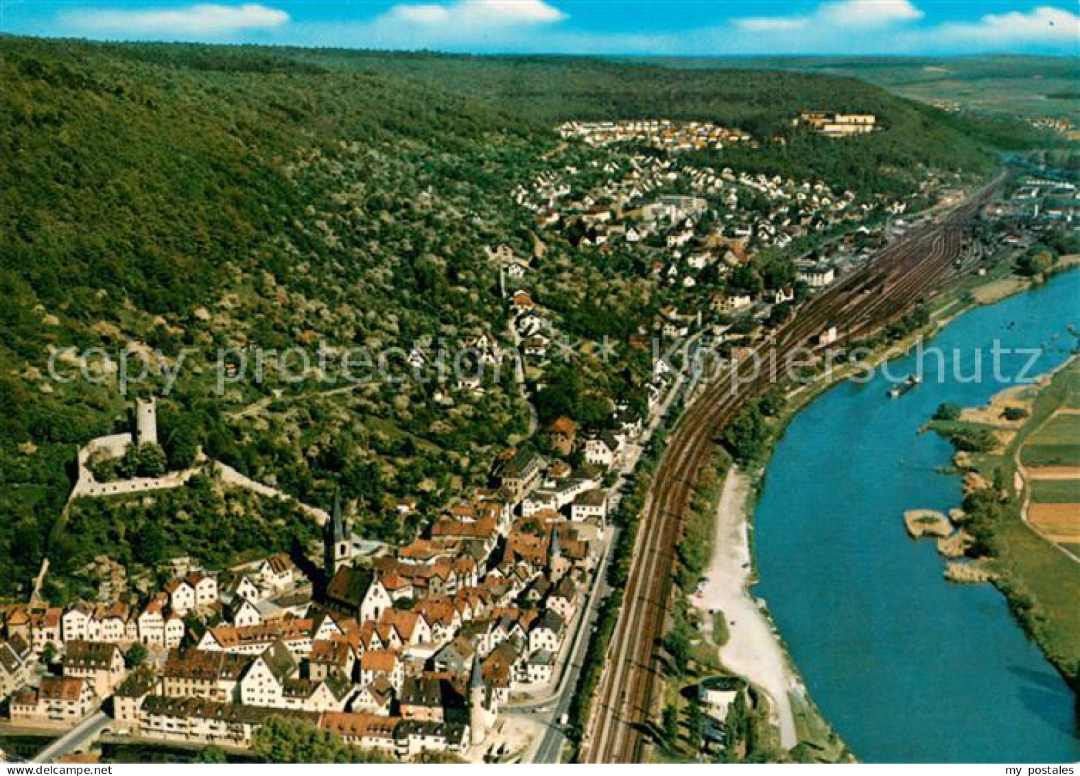 73648202 Gemuenden Main Ferienort Im Naturpark Spessart Fliegeraufnahme Gemuende - Gemuenden