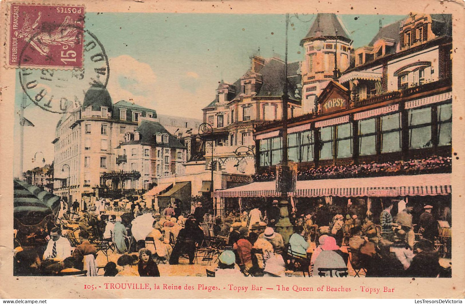 FRANCE - Trouville - La Reine Des Plages - Topsy Bar - The Queen Of Beaches - Topsy Bar - Animé - Carte Postale Ancienne - Trouville