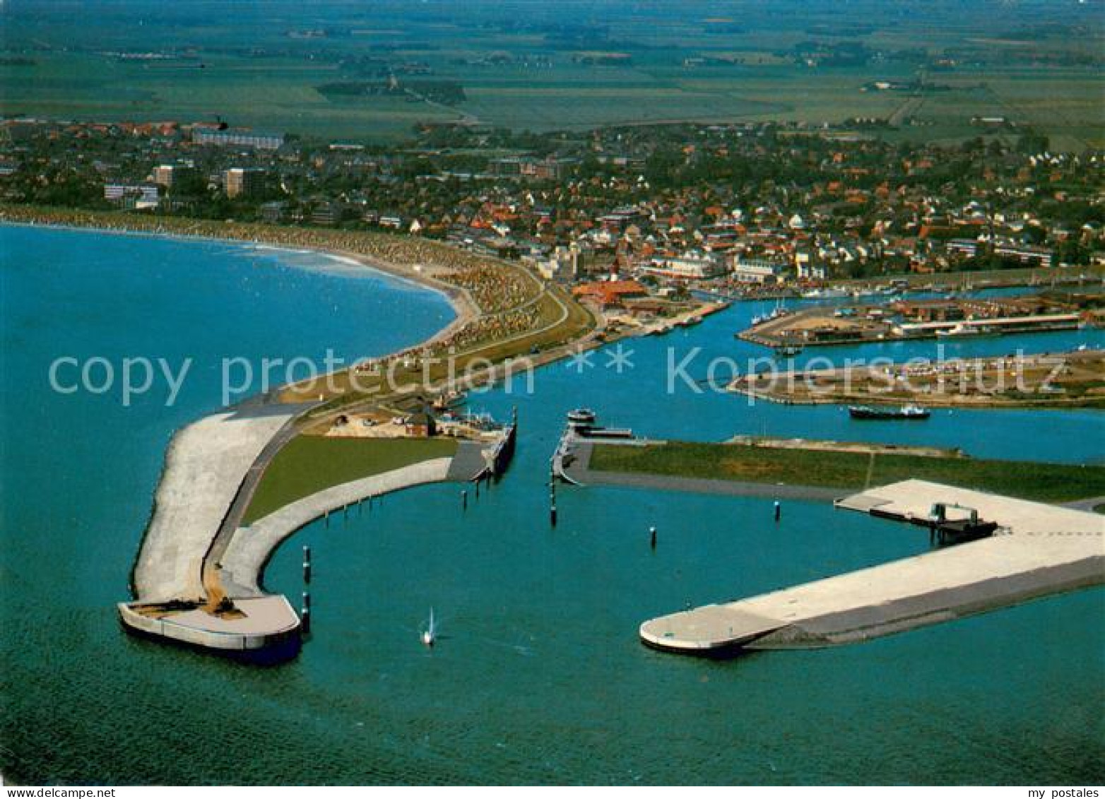 73648023 Buesum Nordseebad Hafeneinfahrt Fliegeraufnahme Buesum Nordseebad - Buesum