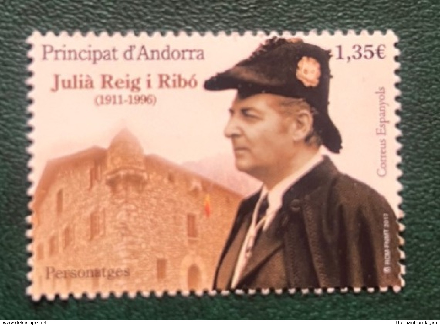 Andorra 2017 Personalities - Julià Reig I Ribó, 1911-1996 - Other & Unclassified