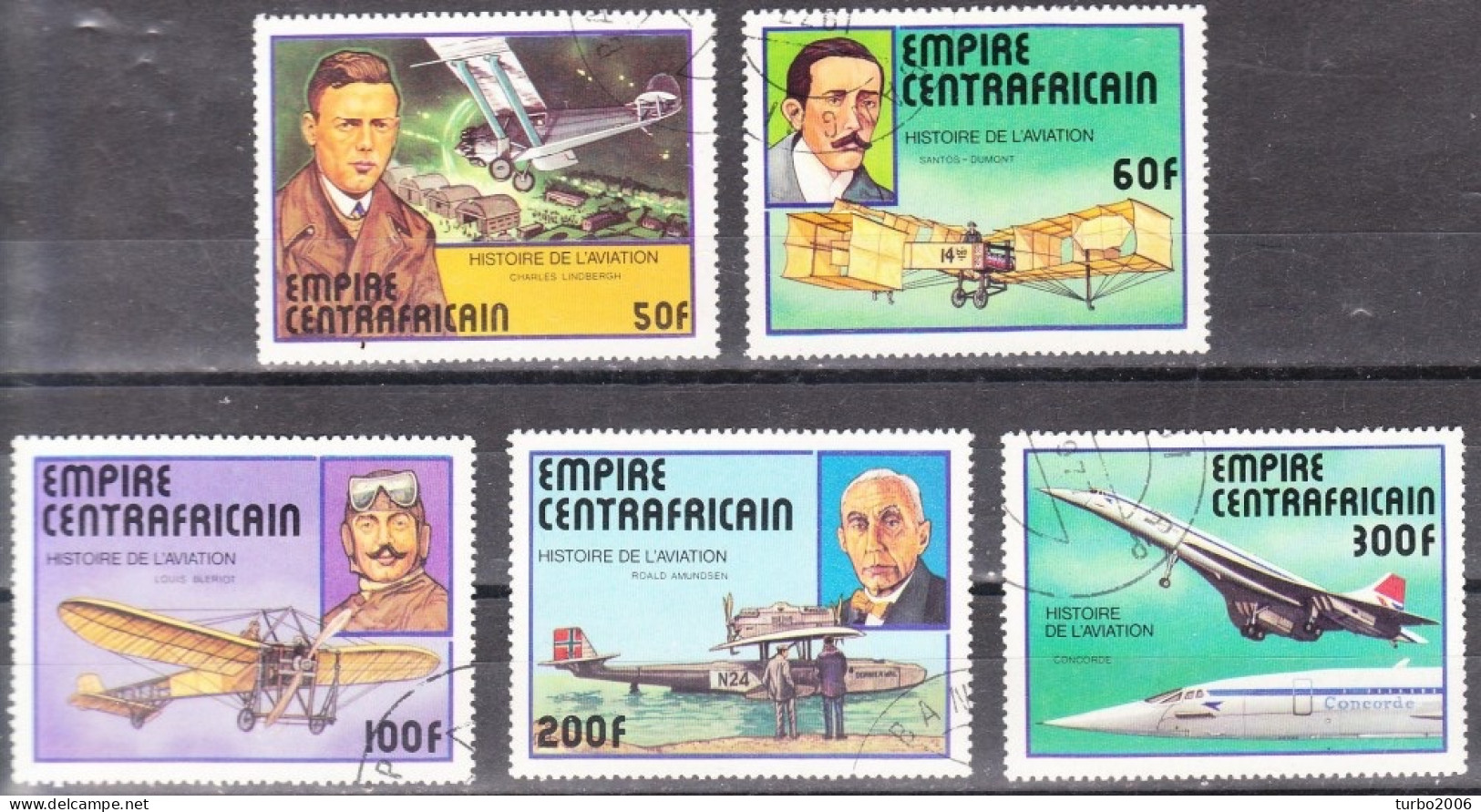 Republique Centrafricaine 1962-1979 airplanes, sport, insects etc. 10 sets + 3 blocks used / MNH as shown