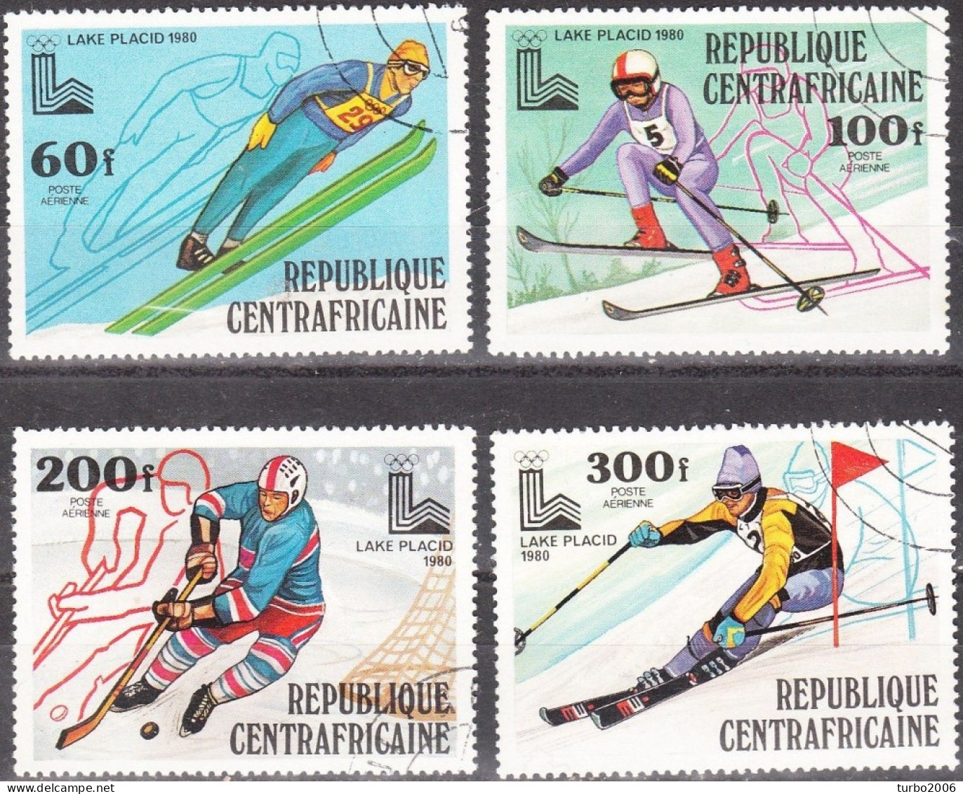 Republique Centrafricaine 1962-1979 airplanes, sport, insects etc. 10 sets + 3 blocks used / MNH as shown