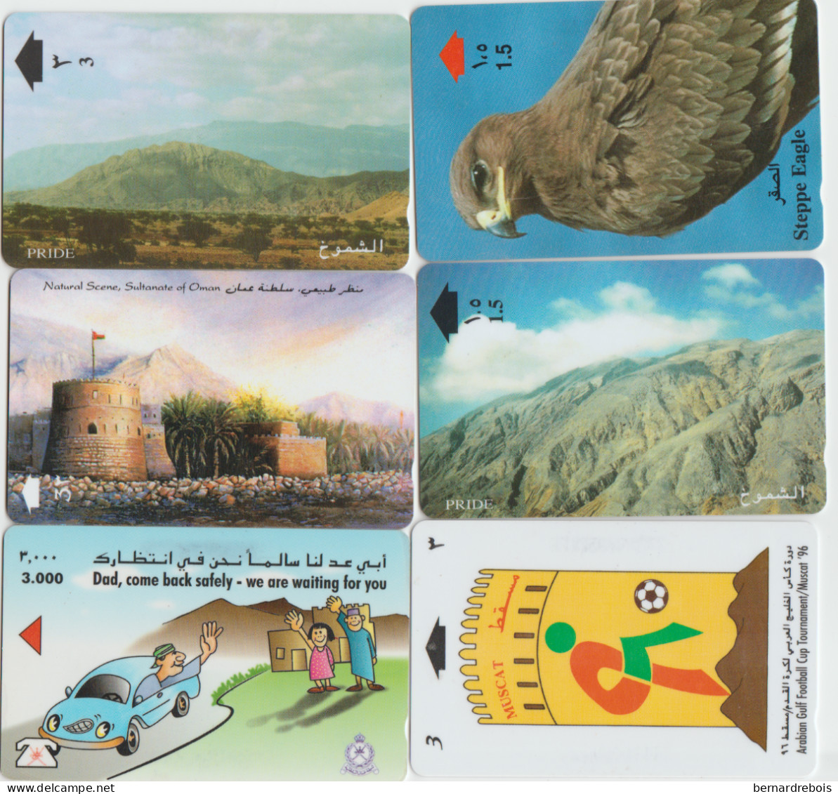 TC13 - 6 CARTES MAGNETIQUES D'OMAN Pour 2 € - Oman