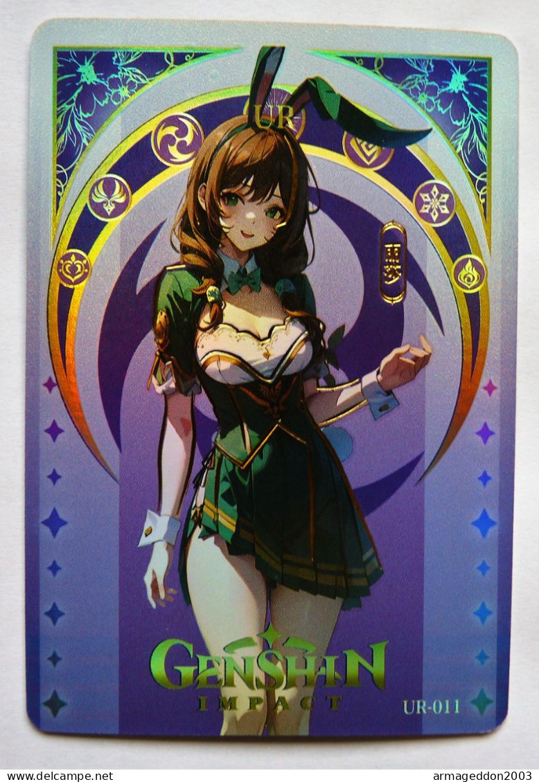 RARE CARTE UR SEXY GIRL MANGA GAME HOLO Genshin Impact  Lisa BUNNY GIRL - Autres & Non Classés