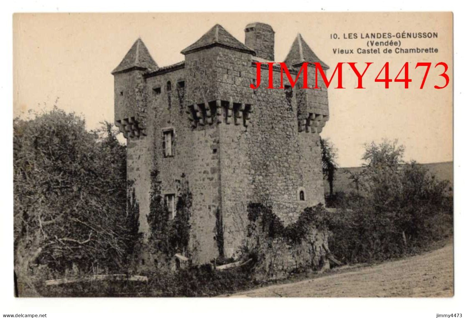 CPA - LES LANDES-GENUSSON (Vendée) Vieux Castel De Chambrette ( Canton De Mortagne ) N° 10 - Imp. Jehly-Poupin - Mortagne Sur Sevre