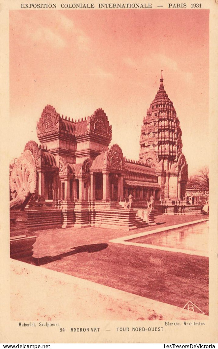 FRANCE - Paris - Exposition Coloniale -  Angkor Vat - Tour Nord-Ouest - Carte Postale Ancienne - Exhibitions