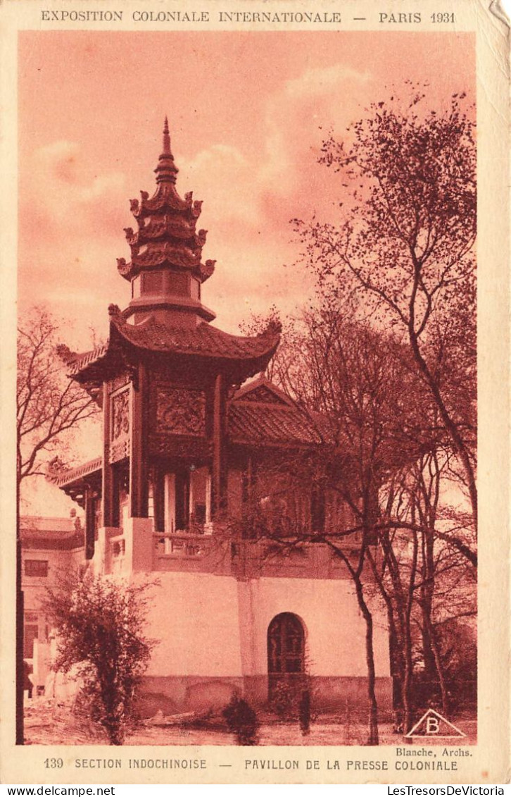 FRANCE - Paris - Exposition Coloniale -  Section Indochine - Pavillon De La Presse Coloniale - Carte Postale Ancienne - Exhibitions