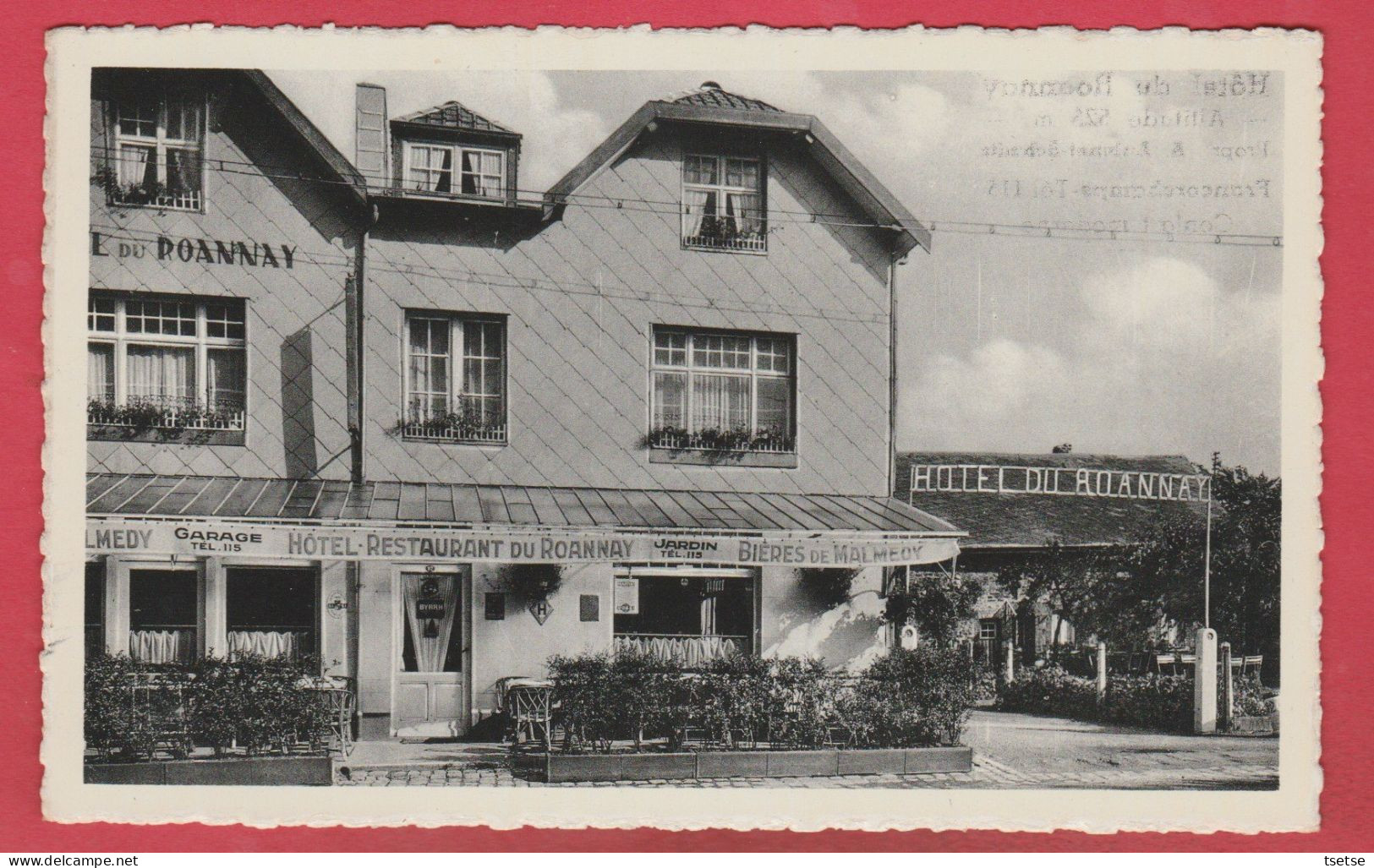 Francorchamps - Hôtel-Restaurant Du Roannay - Prop : Aubinet-Schmitz - Bières De Malmedy  ( Voir Verso ) - Stavelot